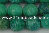 CAM1405 15.5 inches 14mm faceted round Russian amazonite beads