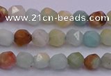 CAM1411 15.5 inches 6mm faceted nuggets amazonite gemstone beads