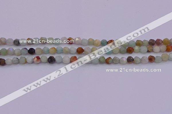 CAM1411 15.5 inches 6mm faceted nuggets amazonite gemstone beads