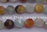 CAM1412 15.5 inches 8mm faceted nuggets amazonite gemstone beads