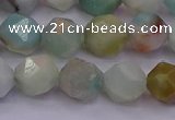 CAM1413 15.5 inches 10mm faceted nuggets amazonite gemstone beads