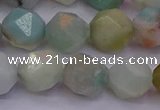 CAM1414 15.5 inches 12mm faceted nuggets amazonite gemstone beads