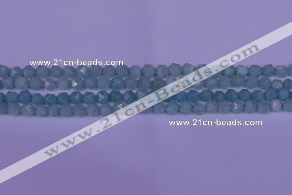 CAM1416 15.5 inches 6mm faceted nuggets Chinese amazonite beads