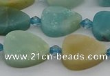 CAM1421 15.5 inches 11*16mm flat teardrop Chinese amazonite beads