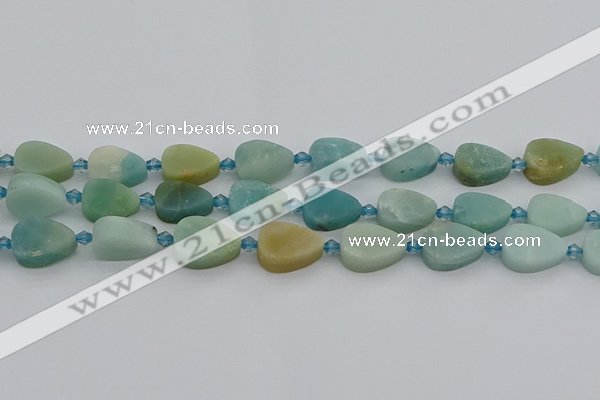 CAM1421 15.5 inches 11*16mm flat teardrop Chinese amazonite beads