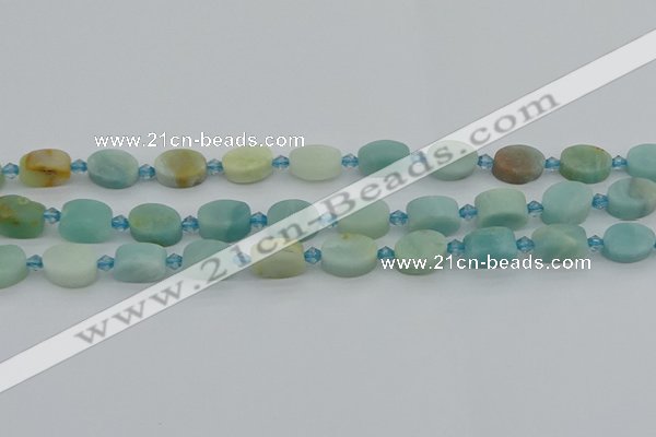 CAM1425 15.5 inches 8*12mm oval Chinese amazonite beads