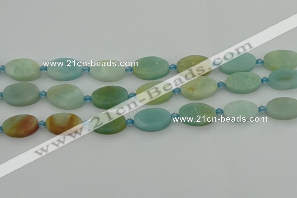 CAM1427 15.5 inches 12*20mm oval Chinese amazonite beads