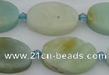 CAM1428 15.5 inches 15*22mm oval Chinese amazonite beads