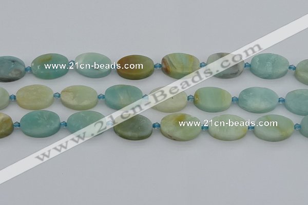 CAM1428 15.5 inches 15*22mm oval Chinese amazonite beads