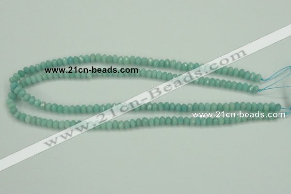 CAM143 15.5 inches 4*6mm faceted rondelle amazonite gemstone beads