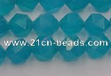 CAM1432 15.5 inches 8mm faceted nuggets dyed amazonite gemstone beads