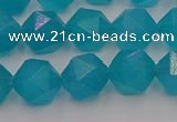 CAM1433 15.5 inches 10mm faceted nuggets dyed amazonite gemstone beads