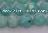 CAM1438 15.5 inches 10mm faceted nuggets amazonite gemstone beads