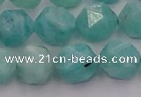 CAM1439 15.5 inches 12mm faceted nuggets amazonite gemstone beads