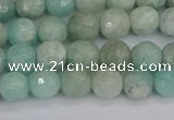 CAM1451 15.5 inches 6mm faceted round amazonite gemstone beads