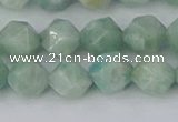 CAM1473 15.5 inches 8mm faceted nuggets Brazilian amazonite beads