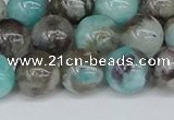 CAM1483 15.5 inches 10mm round Madagascar black amazonite beads