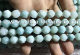 CAM1495 15.5 inches 10mm faceted nuggets amazonite beads wholesale