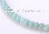 CAM15 16 inches 4mm round natural amazonite beads Wholesale