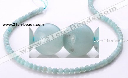 CAM15 16 inches 4mm round natural amazonite beads Wholesale