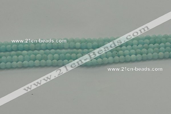 CAM1500 15.5 inches 4mm round natural peru amazonite beads