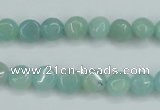 CAM151 15.5 inches 8mm flat round amazonite gemstone beads