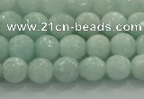 CAM1511 15.5 inches 6mm faceted round natural peru amazonite beads