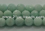 CAM1512 15.5 inches 8mm faceted round natural peru amazonite beads