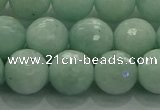 CAM1514 15.5 inches 12mm faceted round natural peru amazonite beads