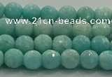 CAM1521 15.5 inches 6mm faceted round natural peru amazonite beads