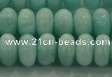 CAM1534 15.5 inches 7*12mm rondelle natural peru amazonite beads