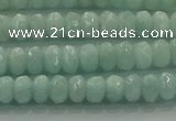 CAM1541 15.5 inches 4*6mm faceted rondelle peru amazonite beads