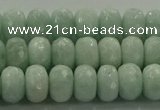 CAM1543 15.5 inches 6*10mm faceted rondelle peru amazonite beads