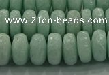 CAM1544 15.5 inches 7*12mm faceted rondelle peru amazonite beads