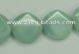 CAM156 15.5 inches 20mm faceted coin amazonite gemstone beads