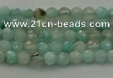 CAM1560 15.5 inches 4mm faceted round Russian amazonite beads