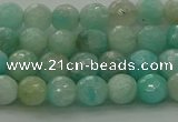 CAM1561 15.5 inches 6mm faceted round Russian amazonite beads