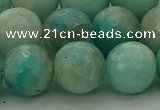 CAM1565 15.5 inches 14mm faceted round Russian amazonite beads