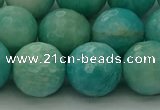 CAM1566 15.5 inches 16mm faceted round Russian amazonite beads