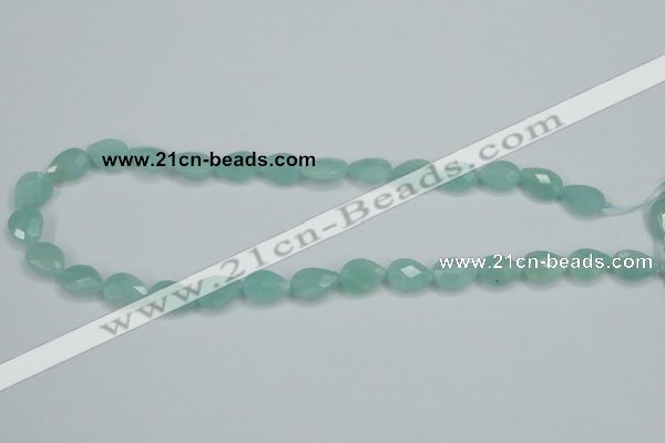 CAM157 15.5 inches 10*14mm faceted teardrop amazonite gemstone beads