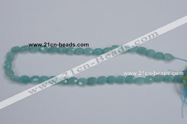 CAM158 15.5 inches 8*10mm faceted oval amazonite gemstone beads