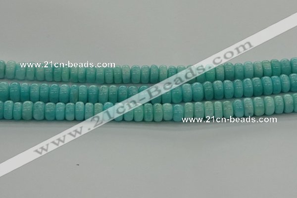 CAM1602 15.5 inches 5*8mm rondelle natural peru amazonite beads