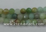 CAM161 15.5 inches 6mm faceted round amazonite gemstone beads