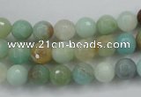 CAM162 15.5 inches 8mm faceted round amazonite gemstone beads