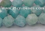 CAM1624 15.5 inches 12mm faceted nuggets amazonite gemstone beads
