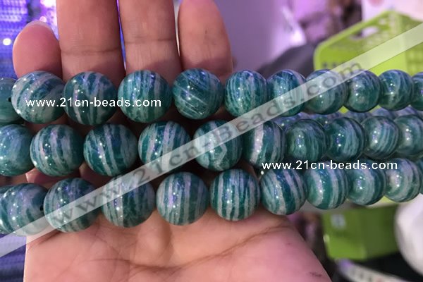 CAM1655 15.5 inches 14mm round Russian amazonite gemstone beads