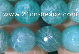 CAM1664 15.5 inches 12mm faceted round Russian amazonite beads