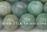 CAM1683 15.5 inches 10mm round natural amazonite beads wholesale