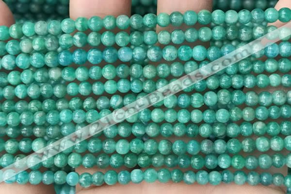 CAM1700 15.5 inches 4mm round Russian amazonite beads