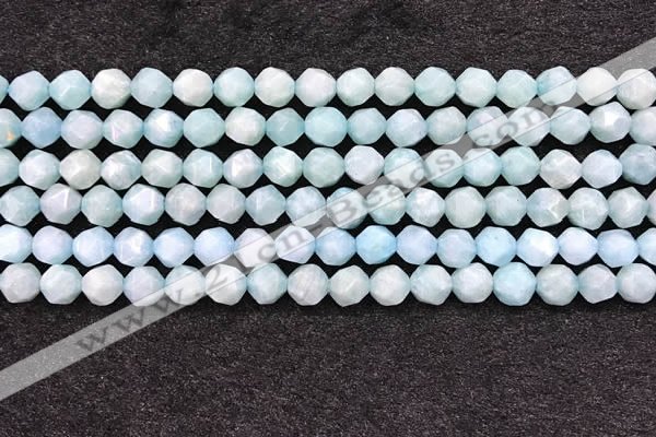 CAM1705 15.5 inches 6mm faceted nuggets amazonite gemstone beads